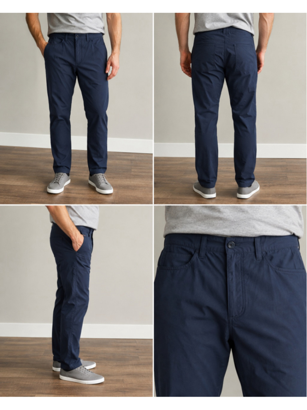 Men's Desert Dunes Chino Pants Blue Size 34W 32L
